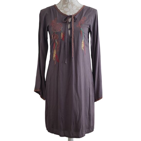 Wrangler Embroidered Long Sleeve Dress S - Picture 2 of 10